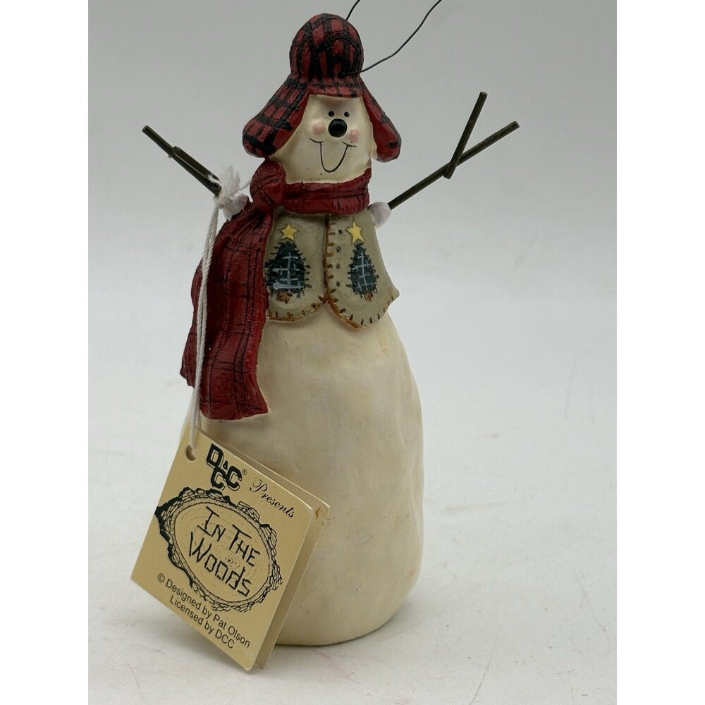 DCC In The Woods Snowman Figurine Pat Olson Resin Christmas Decor w/ Tag